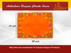 Designer Velvet Embroidered Pooja Aasan Cloth 16x20 inch Orange | Chowki Aasan for God Idol