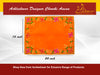 Designer Velvet Embroidered Pooja Aasan Cloth 16x24 inch Orange | Chowki Aasan for God Idol