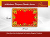 Designer Velvet Embroidered Pooja Aasan Cloth 16x24 inch RED | Chowki Aasan for God Idol