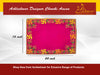 Designer Velvet Embroidered Pooja Aasan Cloth 16x24 inch Pink | Chowki Aasan for God Idol