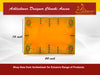 Designer Velvet Embroidered Pooja Aasan Cloth 16x24 inch Yellow | Chowki Aasan for God Idol