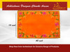 Designer Velvet Embroidered Pooja Aasan Cloth 16x40 inch Orange | Chowki Aasan for God Idol