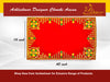 Designer Velvet Embroidered Pooja Aasan Cloth 16x40 inch RED | Chowki Aasan for God Idol