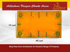 Designer Velvet Embroidered Pooja Aasan Cloth 16x40 inch Yellow | Chowki Aasan for God Idol