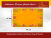 Designer Velvet Embroidered Pooja Aasan Cloth 16x40 inch Yellow | Chowki Aasan for God Idol