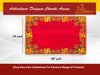 Designer Velvet Embroidered Pooja Aasan Cloth 16x40 inch RED | Chowki Aasan for God Idol
