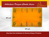 Designer Velvet Embroidered Pooja Aasan Cloth 20x40 inch Yellow | Chowki Aasan for God Idol