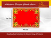 Designer Velvet Embroidered Pooja Aasan Cloth 30x40 inch RED | Chowki Aasan for God Idol
