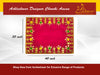 Designer Velvet Embroidered Pooja Aasan Cloth 30X40 inch RED | Chowki Aasan for God Idol