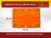 Designer Velvet Embroidered Pooja Aasan Cloth 30x40 inch Orange | Chowki Aasan for God Idol