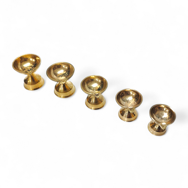 Achleshwar Golden Brass Diya For Pooja
