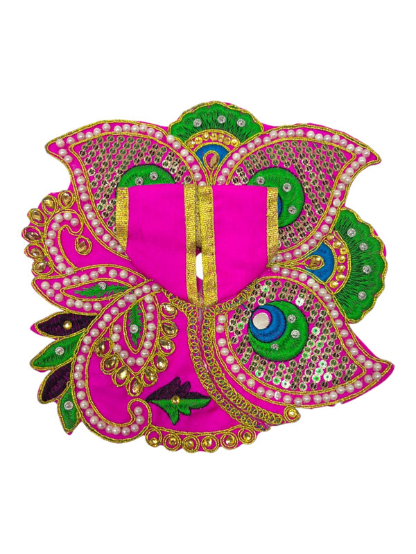 Laddu Gopal poshak/Dress | Bal Gopal Poshak Handmade Peacock Feather Embroidered Dress Size 0 to 6