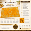 Designer Velvet Embroidered Yellow Pooja Aasan Cloth for Mandir | Premium Altar Cover for Temple, Puja Chowki, Home Shrine & Diwali Decoration