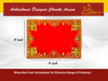 Designer Velvet Embroidered Pooja Aasan Cloth 4X6 inch RED | Chowki Aasan for God Idol