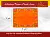 Designer Velvet Embroidered Pooja Aasan Cloth 4X6 inch Orange | Chowki Aasan for God Idol