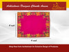 Designer Velvet Embroidered Pooja Aasan Cloth 4X6 inch Pink | Chowki Aasan for God Idol
