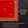 Designer Velvet Embroidered Pooja Aasan Cloth RED Achleshwar