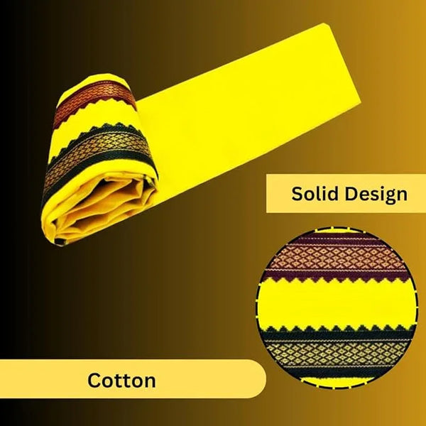 Pure Cotton Best Quality Gamcha/Patka Yellow - Achleshwar
