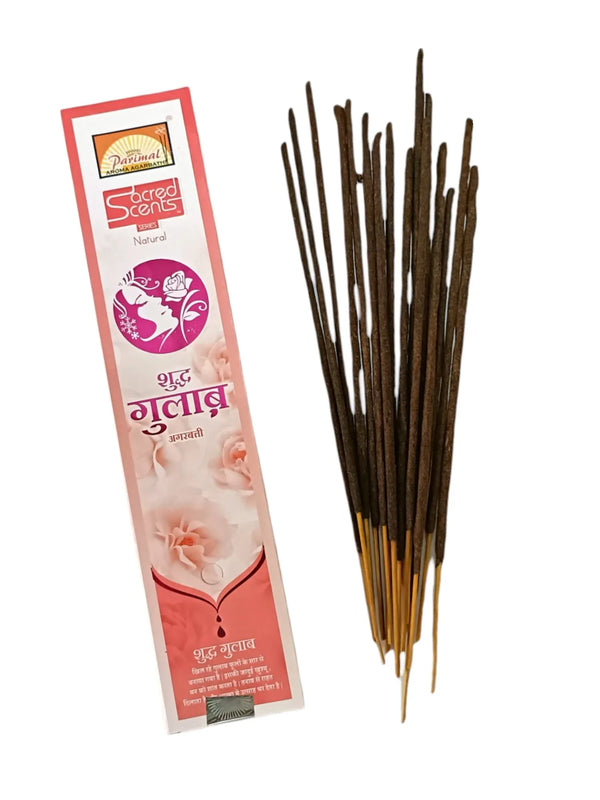 Parimal Pure Rose (Gulab) Dhoop Sticks – Bamboo Incense for Pooja & Meditation – Achleshwar - Achleshwar