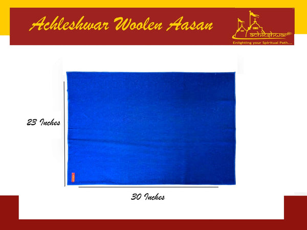 Navy Blue Woolen Pooja Aasan