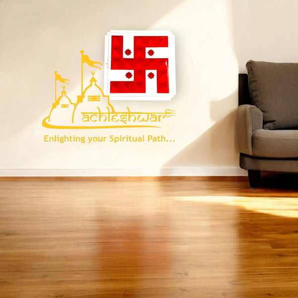 Achleshwar Red Swastik Pyramid Wall Hanging