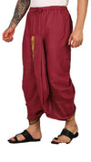 Pure Cotton Readymade Dhoti With Pocket Red Colour Free size - Achleshwar