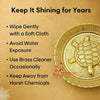 Achleshwar Vastu Feng Shui Designer Brass Tortoise with Plate
