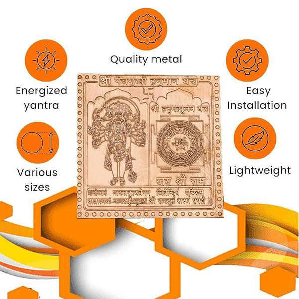 Shri Panchmukhi Hanuman Yantra for Pooja of Lord Hanuman – Achleshwar - Achleshwar