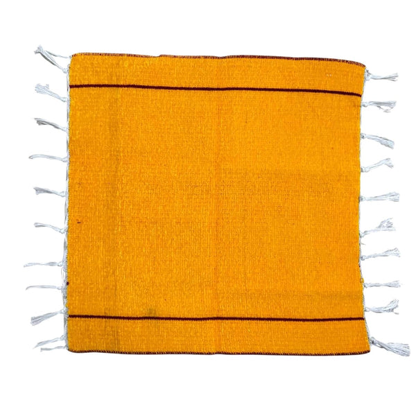 Pure Woolen Aasan Dual Color Reversible Hand Knitted Pooja Meditation Mat - Achleshwar