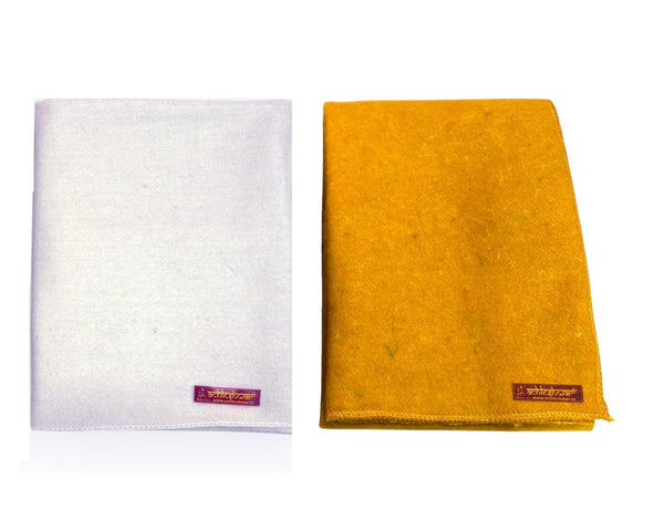 Yellow & White Woolen Pooja Aasan
