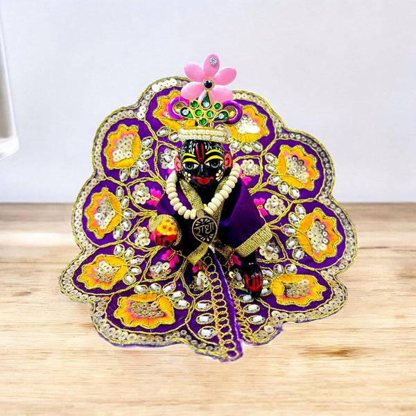 Achleshwar Small Original Tulsi Mala with Radha Pendant Design for God Idol | Mini Garland Haar for Car Dashboard Idols, Statues, and 0–6 No Laddu Gopal | Size: 7 cm (Copy)