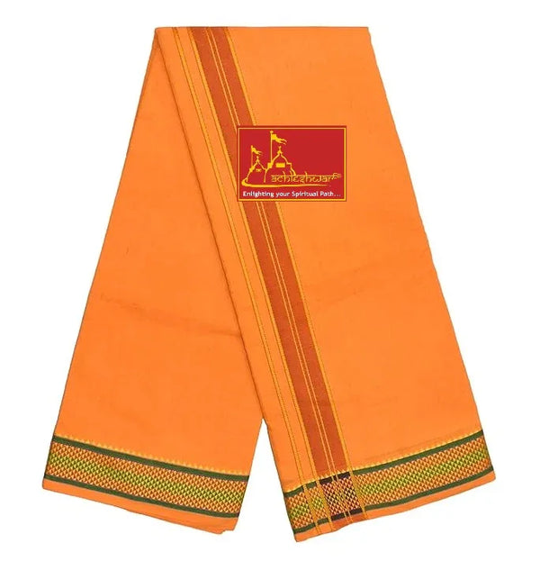 Pure Cotton Special Dhoti Orange Colour - Achleshwar