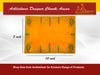 Designer Velvet Embroidered Pooja Aasan Cloth 8x10 inch Yellow | Chowki Aasan for God Idol