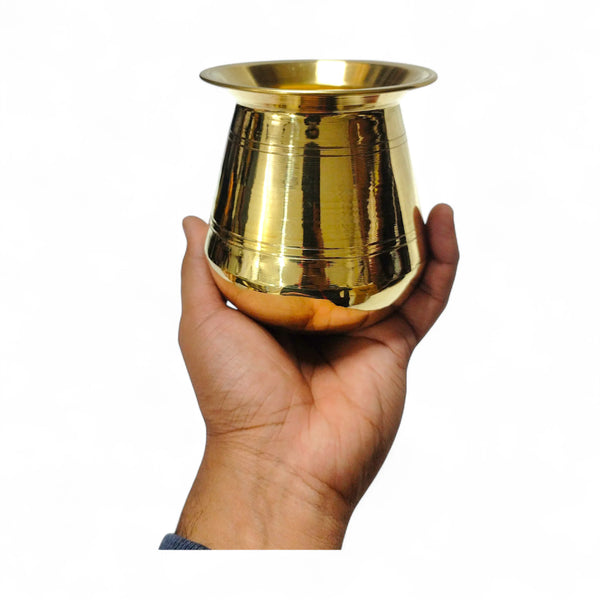 Pure Brass Lota Kalash For Puja And Drinking Water. - Achleshwar