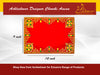 Designer Velvet Embroidered Pooja Aasan Cloth 9x12 inch RED | Chowki Aasan for God Idol