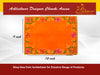 Designer Velvet Embroidered Pooja Aasan Cloth 9x12 inch Orange | Chowki Aasan for God Idol