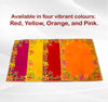 Designer Velvet Embroidered Pooja Aasan Cloth 20x30 inch Orange | Chowki Aasan for God Idol
