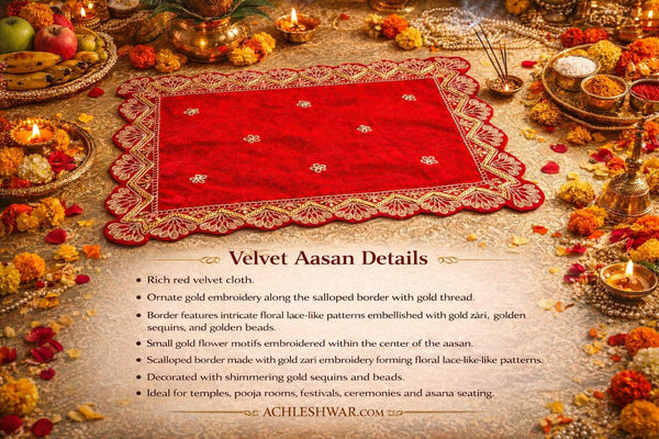 Achleshwar Velvet Pooja Aasan
