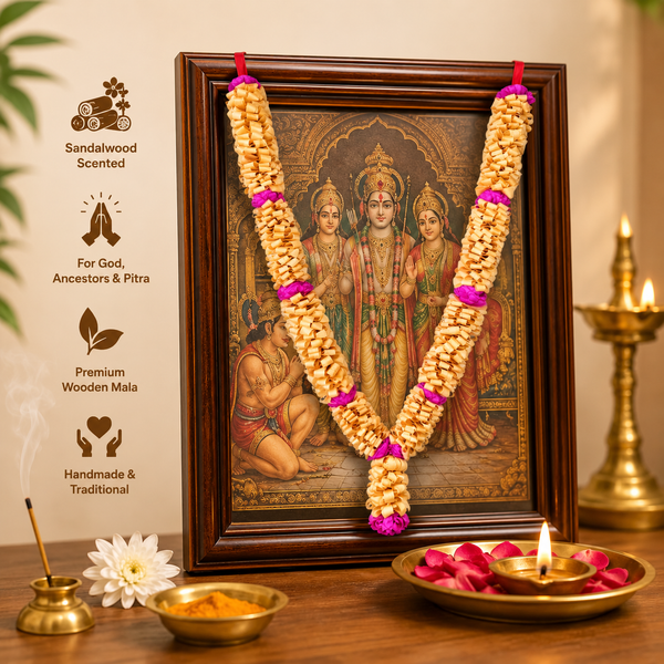 Chandan Chaal Mala for Pitra Photo Frame