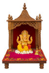 Designer Velvet Embroidered Pooja Aasan Cloth 13x19 inch Pink | Chowki Aasan for God Idol
