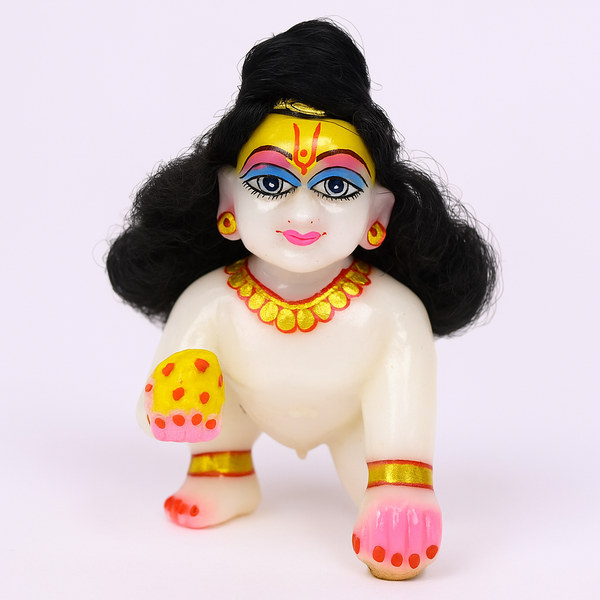 Ladoo Gopal Shinning Black Hair (7 No)