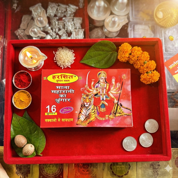 Achleshwar Mata Shringar Kit - 16 Piece Nav Durga Pooja Set