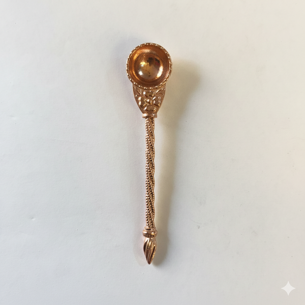 Achleshwar Copper Aachmani Pooja Spoon for Home & Temple Puja | Pure Copper Aachman & Abhishek Ritual Spoon