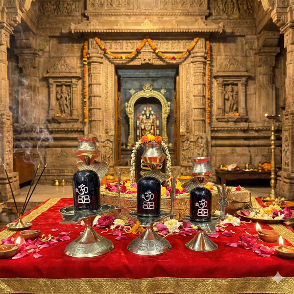 Achleshwar Shivling Set with Lota for Puja, Abhishek & Mandir Worship