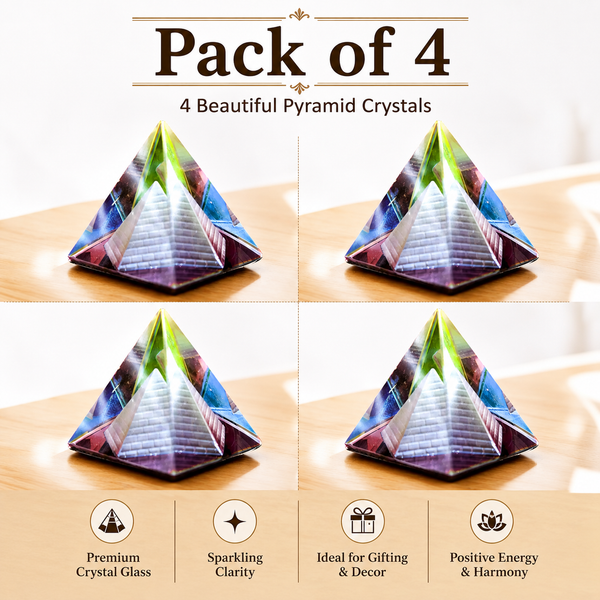 Glass vastu crystal pyramid to remove negative energy 