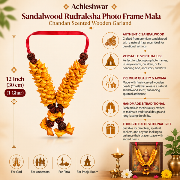 Handcrafted Chandan Rudraksha Puja Mala