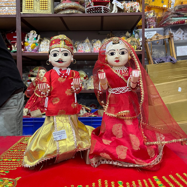 Royal 16 Inch Ishar Ji & Gangour Mata Idol Set | Traditional Rajasthani Gangaur Murti - Achleshwar