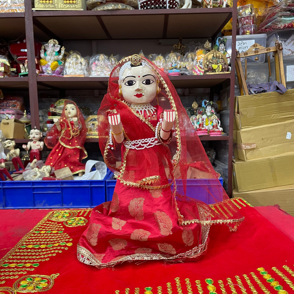 Royal 16 Inch Ishar Ji & Gangour Mata Idol Set | Traditional Rajasthani Gangaur Murti - Achleshwar