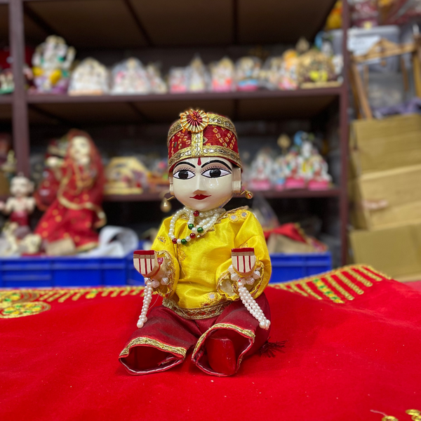 Gangour Kanu Ji Bhaya Ji Idol Set | Traditional Rajasthani Handmade Murti for Pooja - Achleshwar