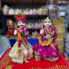 Premium Isar Gangaur Idol Set | (17 inch) Handmade Royal Gangaur Murti with Heavy Jewellery & Designer Attire - Achleshwar